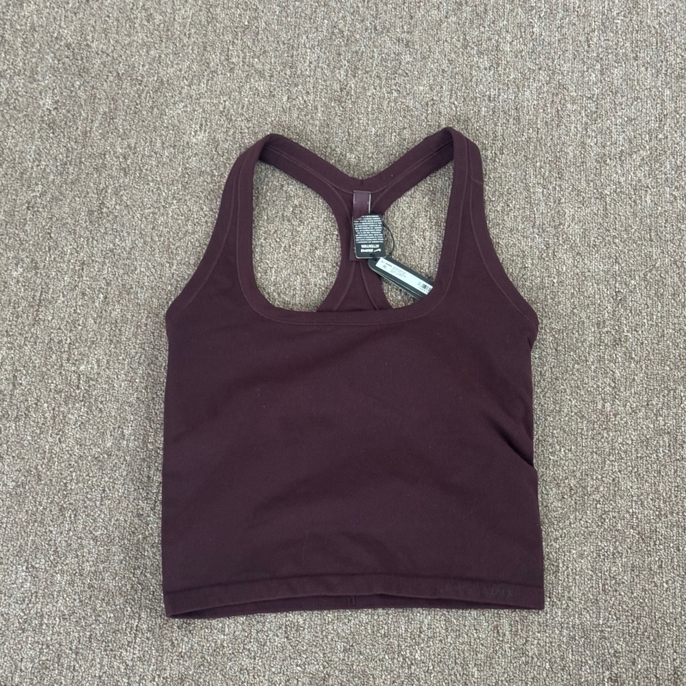 SKIMS Vintage Seamless Racer Back Tank Currant‎ TP-TNK-5160W Womens Medium NWT